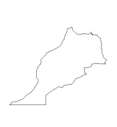 Map Of Morocco. Blank Outline Map of Morocco