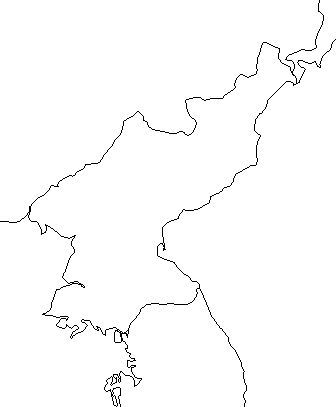 north korea map outline. Outline Map of North Korea